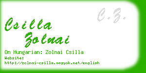 csilla zolnai business card